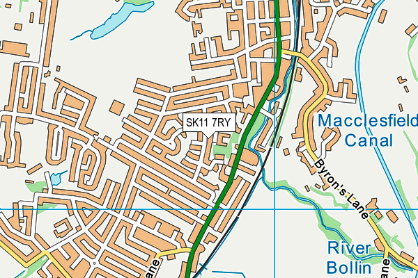 SK11 7RY map - OS VectorMap District (Ordnance Survey)