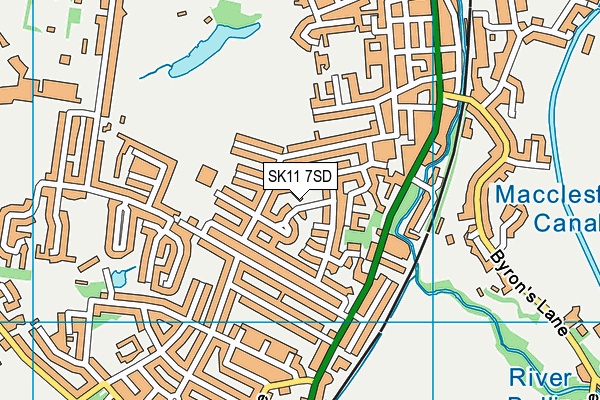SK11 7SD map - OS VectorMap District (Ordnance Survey)