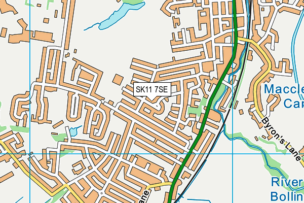 SK11 7SE map - OS VectorMap District (Ordnance Survey)