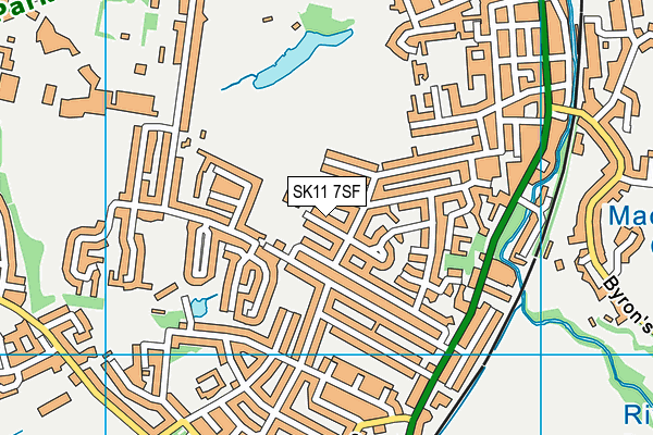 Christ The King Catholic And C Of E Primary School map (SK11 7SF) - OS VectorMap District (Ordnance Survey)