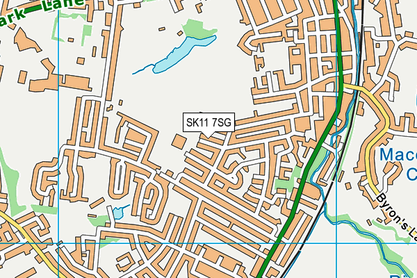 SK11 7SG map - OS VectorMap District (Ordnance Survey)