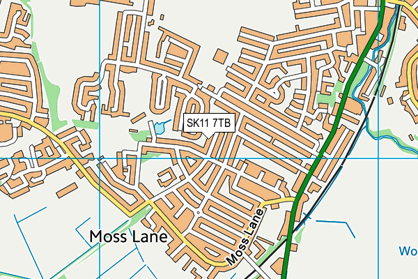 SK11 7TB map - OS VectorMap District (Ordnance Survey)