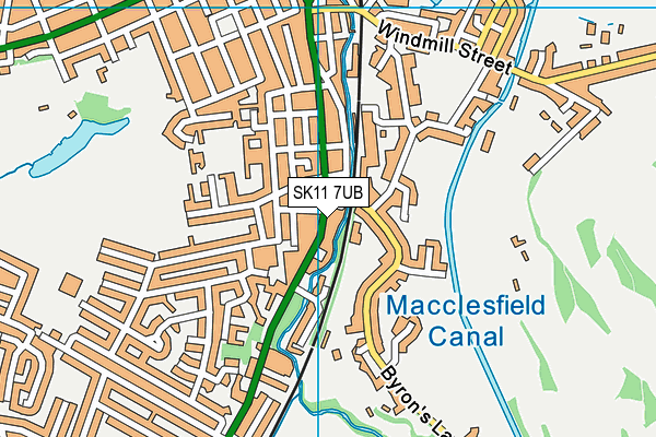 SK11 7UB map - OS VectorMap District (Ordnance Survey)