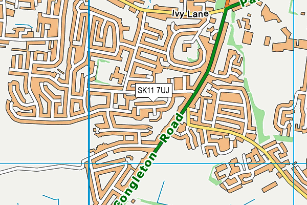 SK11 7UJ map - OS VectorMap District (Ordnance Survey)