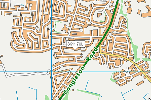 SK11 7UL map - OS VectorMap District (Ordnance Survey)