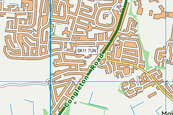 SK11 7UN map - OS VectorMap District (Ordnance Survey)