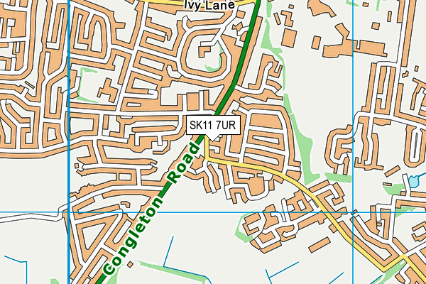 SK11 7UR map - OS VectorMap District (Ordnance Survey)