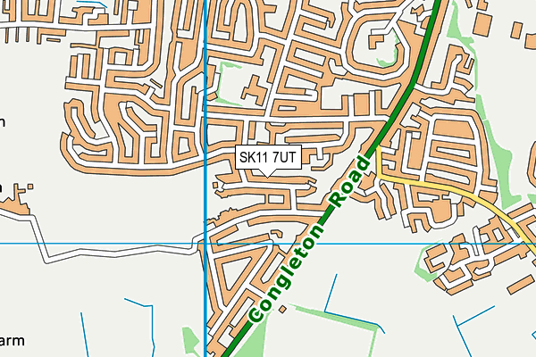 SK11 7UT map - OS VectorMap District (Ordnance Survey)