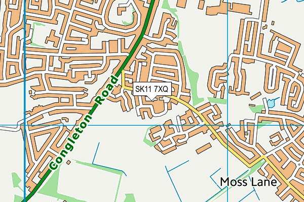 SK11 7XQ map - OS VectorMap District (Ordnance Survey)