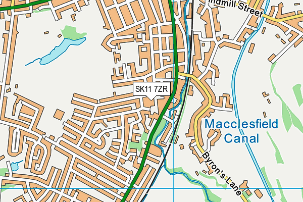 SK11 7ZR map - OS VectorMap District (Ordnance Survey)