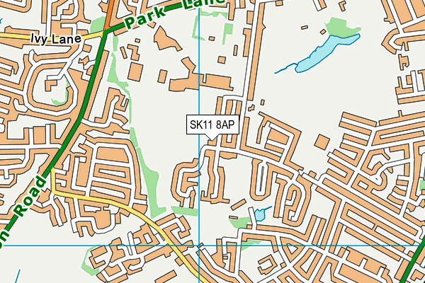 SK11 8AP map - OS VectorMap District (Ordnance Survey)