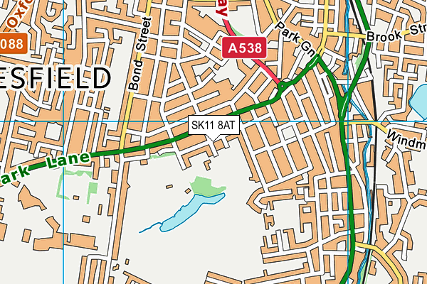 SK11 8AT map - OS VectorMap District (Ordnance Survey)