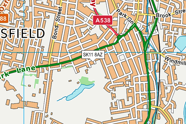 SK11 8AZ map - OS VectorMap District (Ordnance Survey)