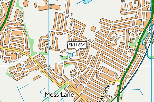 SK11 8BY map - OS VectorMap District (Ordnance Survey)