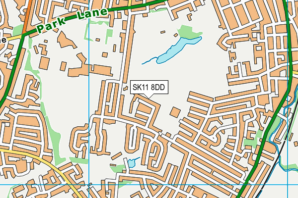SK11 8DD map - OS VectorMap District (Ordnance Survey)