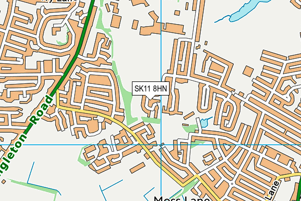 SK11 8HN map - OS VectorMap District (Ordnance Survey)