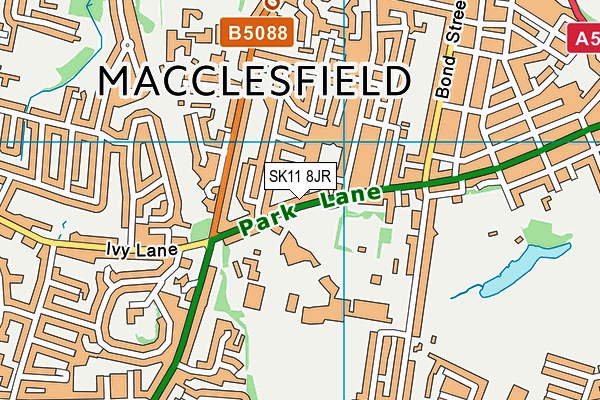 The Macclesfield Academy map (SK11 8JR) - OS VectorMap District (Ordnance Survey)