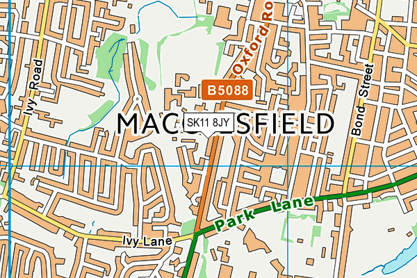 SK11 8JY map - OS VectorMap District (Ordnance Survey)