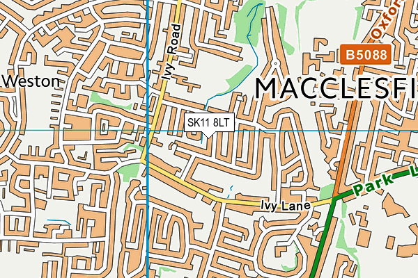 SK11 8LT map - OS VectorMap District (Ordnance Survey)