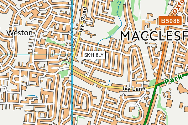 SK11 8LY map - OS VectorMap District (Ordnance Survey)