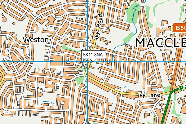 SK11 8NA map - OS VectorMap District (Ordnance Survey)