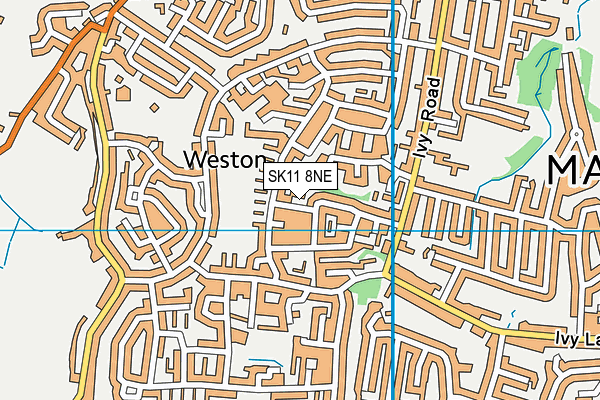 SK11 8NE map - OS VectorMap District (Ordnance Survey)