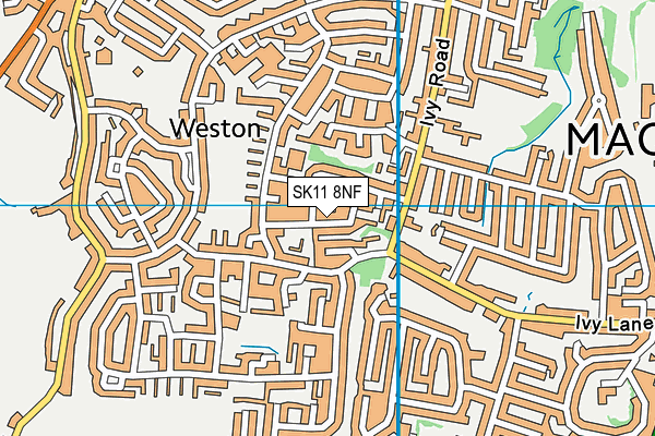 SK11 8NF map - OS VectorMap District (Ordnance Survey)