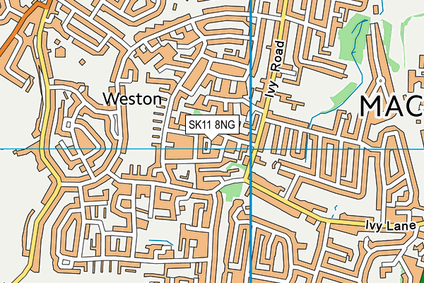 SK11 8NG map - OS VectorMap District (Ordnance Survey)