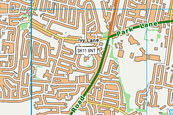 SK11 8NT map - OS VectorMap District (Ordnance Survey)