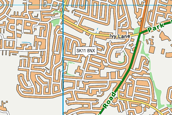 SK11 8NX map - OS VectorMap District (Ordnance Survey)