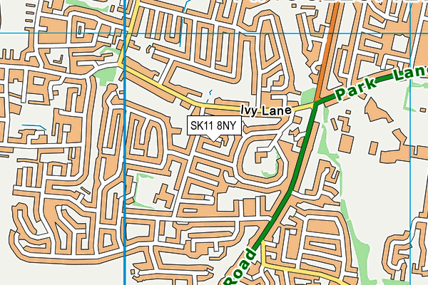 SK11 8NY map - OS VectorMap District (Ordnance Survey)