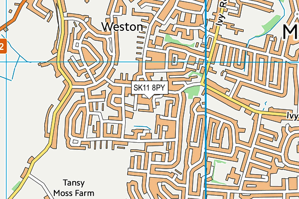 SK11 8PY map - OS VectorMap District (Ordnance Survey)