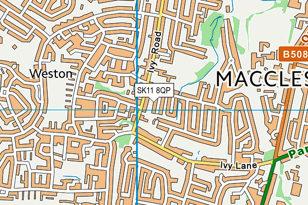 SK11 8QP map - OS VectorMap District (Ordnance Survey)