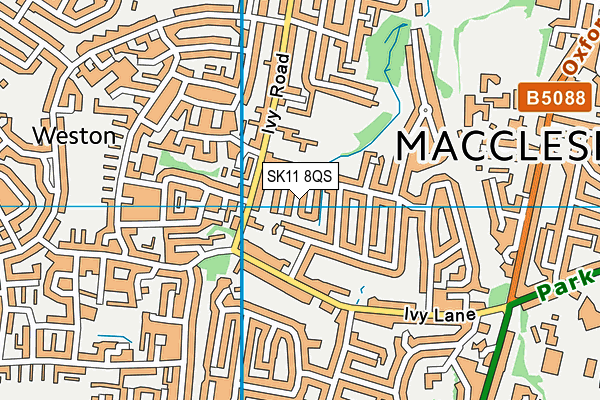 SK11 8QS map - OS VectorMap District (Ordnance Survey)