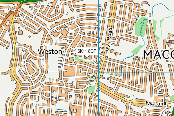 SK11 8QT map - OS VectorMap District (Ordnance Survey)