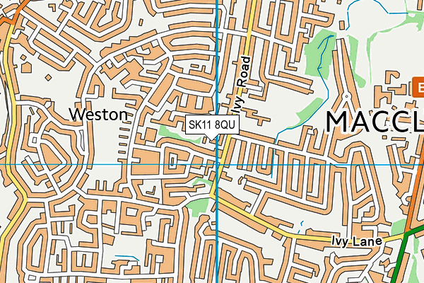 SK11 8QU map - OS VectorMap District (Ordnance Survey)