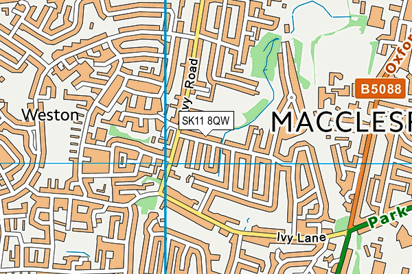 SK11 8QW map - OS VectorMap District (Ordnance Survey)