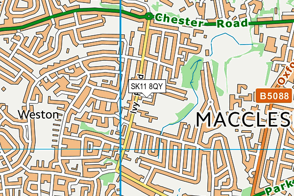 SK11 8QY map - OS VectorMap District (Ordnance Survey)