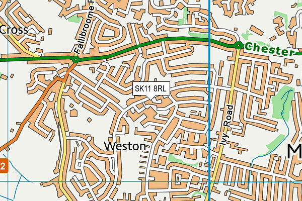 SK11 8RL map - OS VectorMap District (Ordnance Survey)