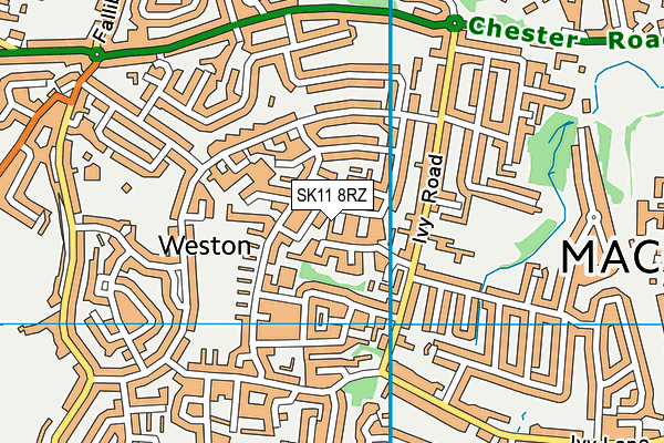 SK11 8RZ map - OS VectorMap District (Ordnance Survey)