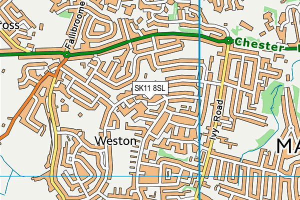 SK11 8SL map - OS VectorMap District (Ordnance Survey)