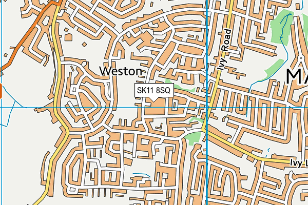 SK11 8SQ map - OS VectorMap District (Ordnance Survey)