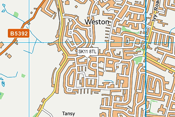 SK11 8TL map - OS VectorMap District (Ordnance Survey)
