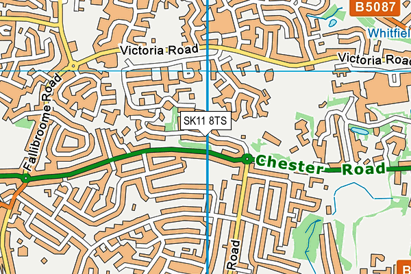 SK11 8TS map - OS VectorMap District (Ordnance Survey)