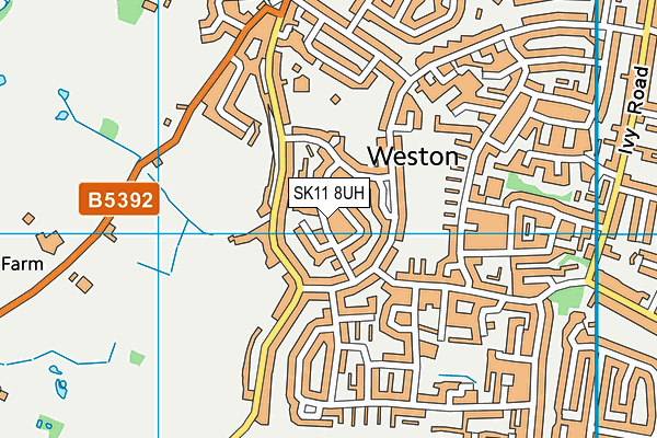 SK11 8UH map - OS VectorMap District (Ordnance Survey)