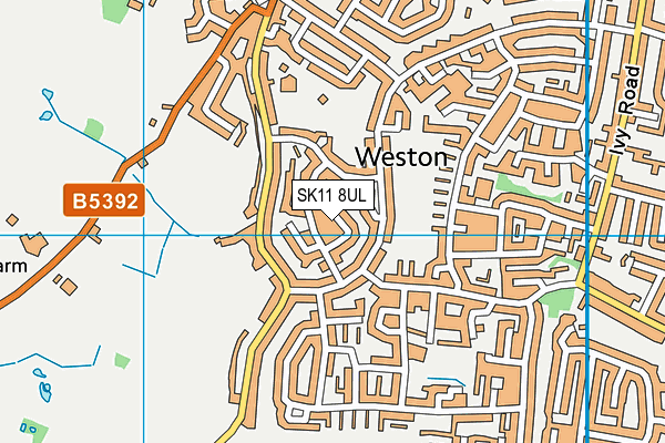 SK11 8UL map - OS VectorMap District (Ordnance Survey)