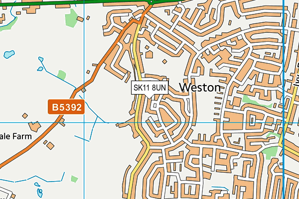 SK11 8UN map - OS VectorMap District (Ordnance Survey)