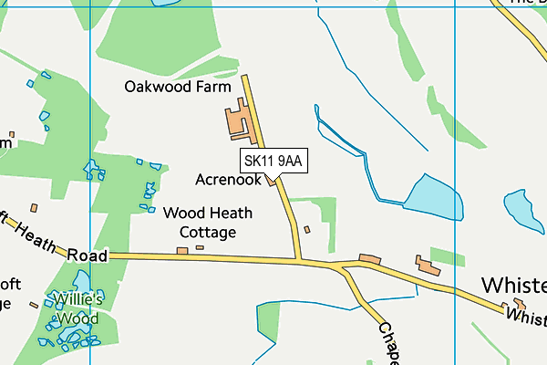 SK11 9AA map - OS VectorMap District (Ordnance Survey)