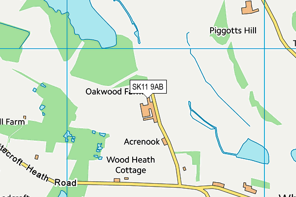 SK11 9AB map - OS VectorMap District (Ordnance Survey)