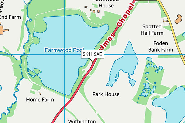 SK11 9AE map - OS VectorMap District (Ordnance Survey)